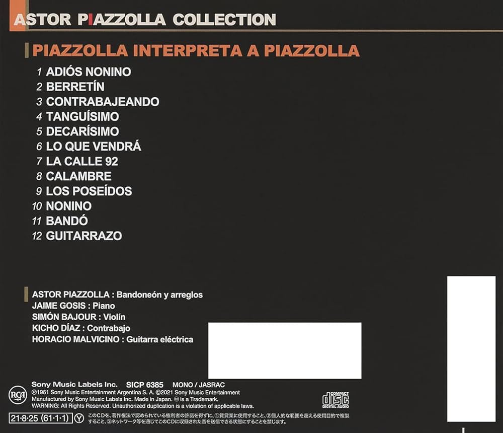 Piazzolla, Astor / Su Quinteto - Piazzolla Interpreta A