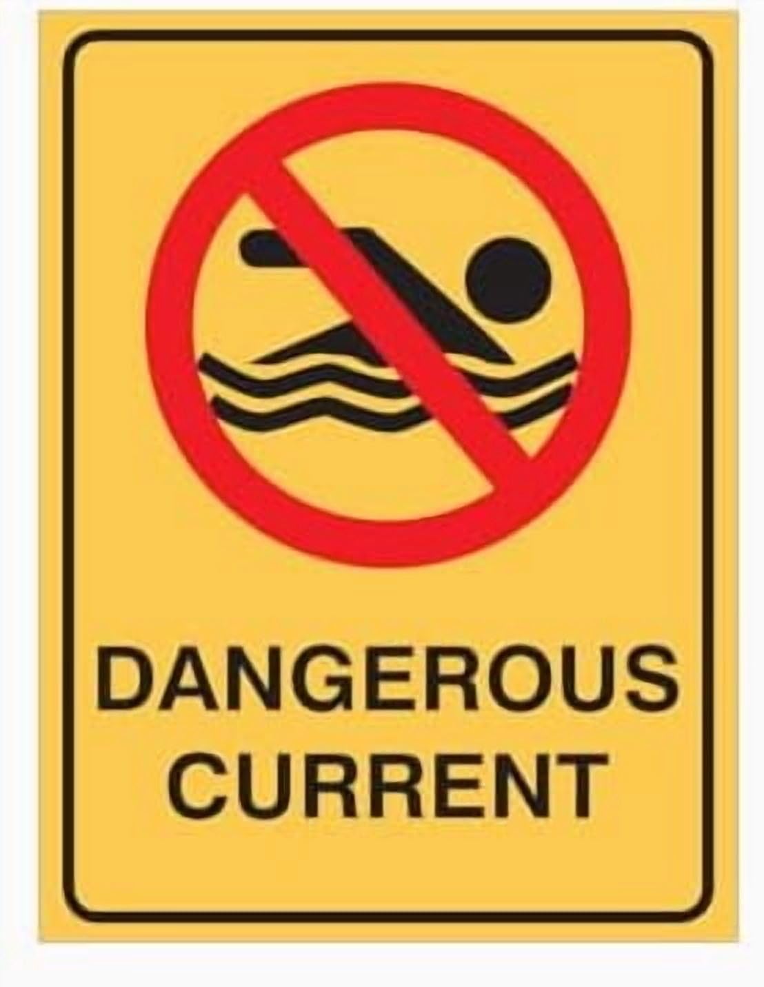 (2-Pack) Metal Tin Sign DANGEROUS CURRENT Sign 8 x 12 inch for Industrial & Commercial Series