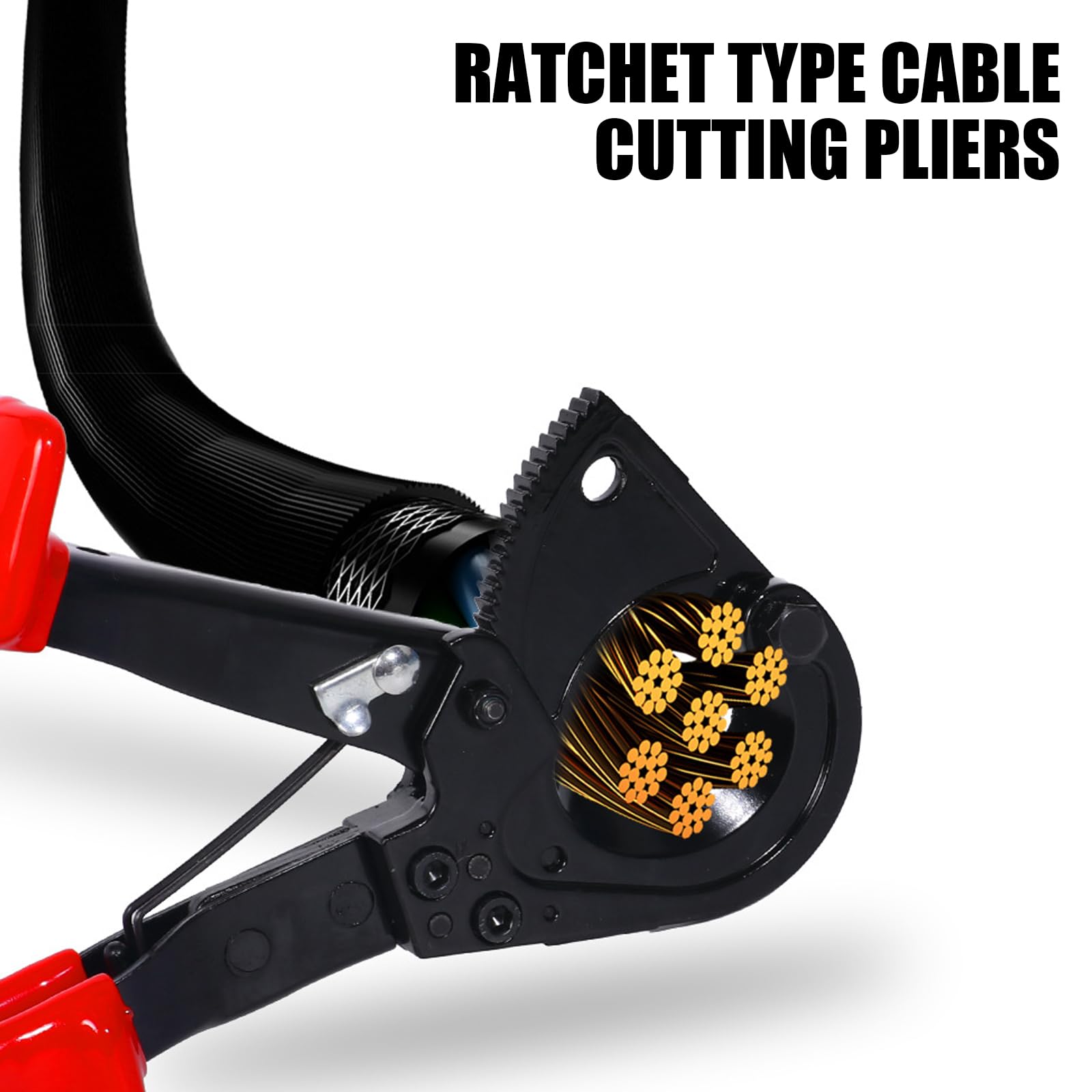 EINCORN Ratcheting Electrician Cable Cutter Plier Scissors Coppers Aluminum Wire Cutting Plier Hand Tool for Electricians Techni