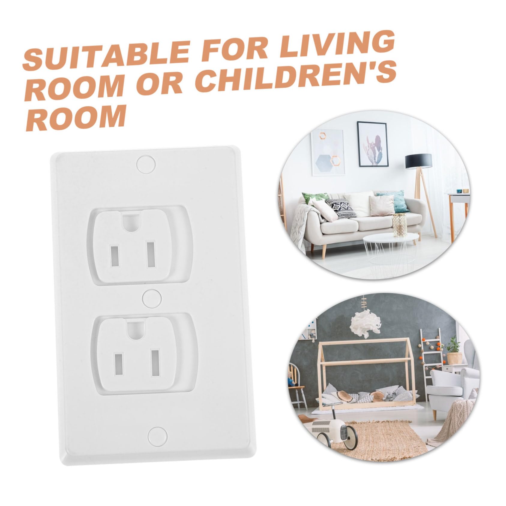TOYANDONA 10pezzi Copriprese Elettriche Di Sicurezza Per Ragazzo Ragazza Ragazza in Abs Isolati Resistenti Rotture e Corrosione Con Viti Autochiudenti Per Coprire Prese Muro