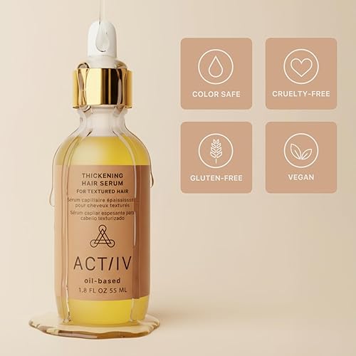 Miniatura 5 de ACTIIV Suero espesante para el cabello, a base de aceite, apoya la apariencia de cabello más grueso y de aspecto más completo, para cabello
