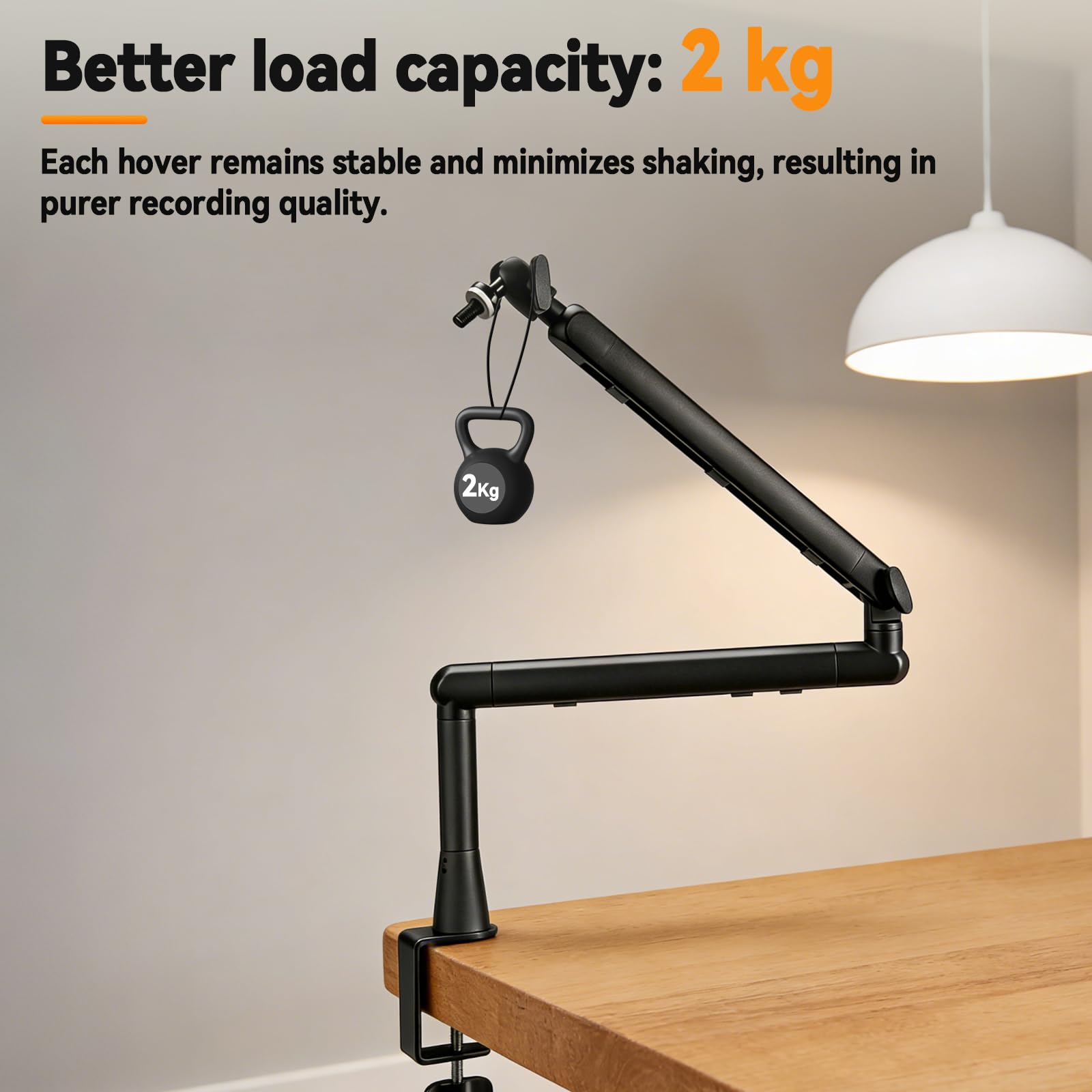 Mikrofonarm Verstellbarer, Overhead Mikrofon Arm 180° e 90° drehbarer Mikrofonständer Tisch Stabiles Microfon Boom Arm Klappbarer Mikrofonhalter für 3/8 "- e 5/8" - Standardanschlüsse
