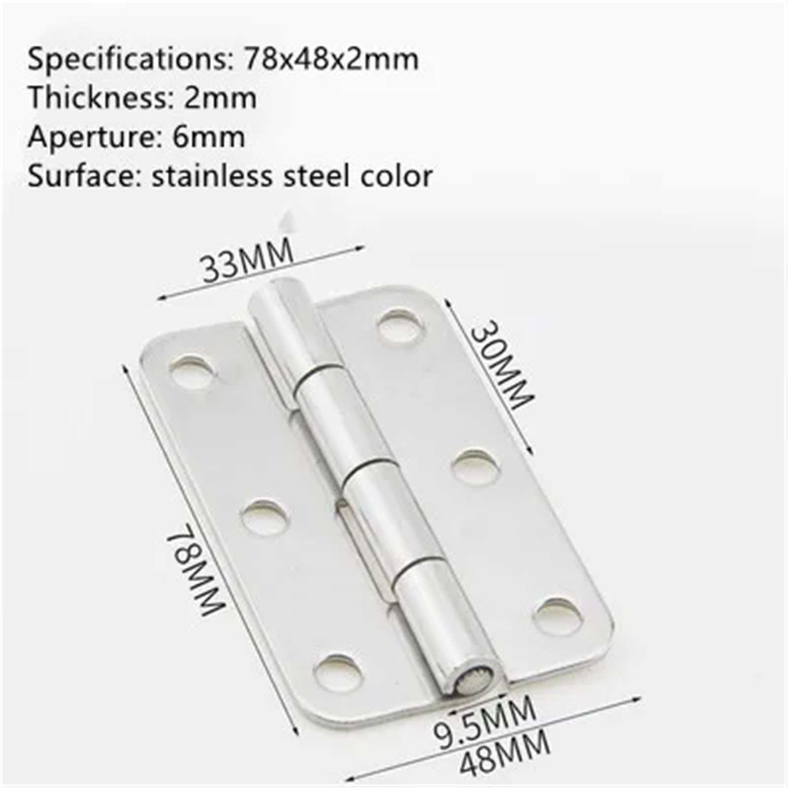 304 stal nierdzewna skrzynka przemysłowa wyposażenie zawias SHHPS6-2 5-2 1 sztuka (78x48x2mm)