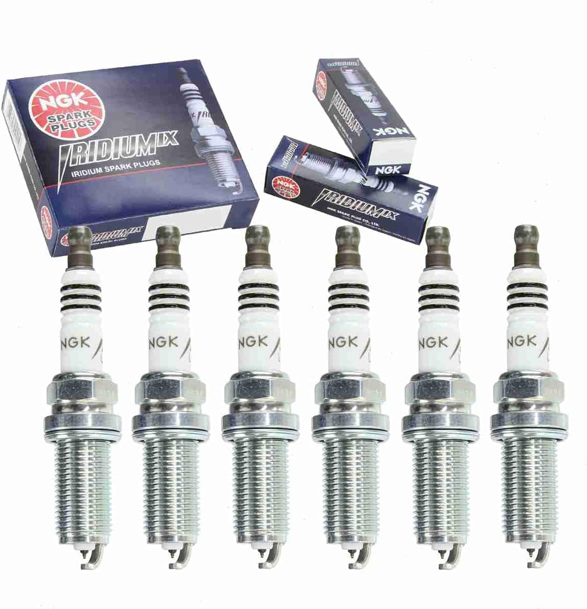 6 pc NGK Iridium IX Spark Plugs compatible with Nissan Frontier 4.0L V6 2005-2019