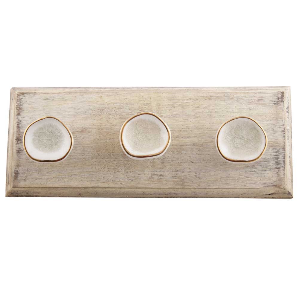 IndianShelf Handmade Hooks Wall Mount Hangers Utility Holders Hanging Coat Key Clothes Hat Mug Utensils Bathroom (Wooden_White_4 Inches)-2 Piece