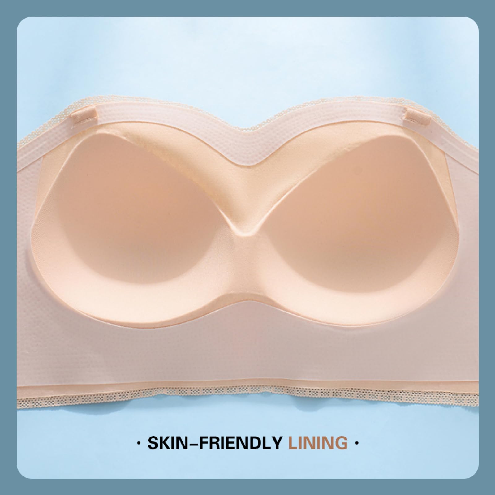 Soutien Gorge Dos Transparent Dentelle Femme sans Couture - Microfibre Stretch - Ultra Doux et Confortabl sans Armatures Soutien Gorge Decollete Plongeant