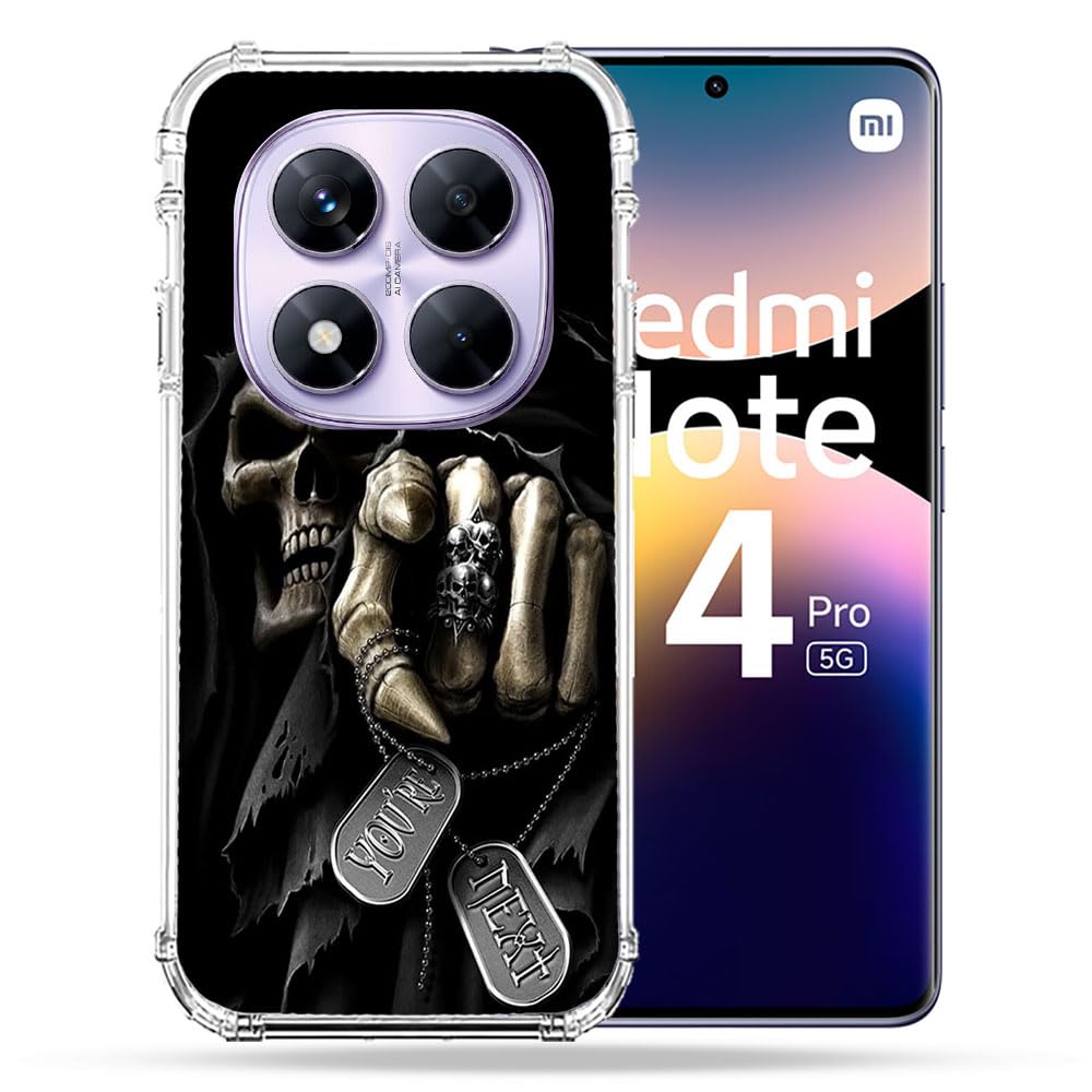 Custodia Cokitec Per Xiaomi Redmi Note 14 Pro Plus 5G – Cover Rigida Con Teschio Your Next E Angoli Rinforzati - 3