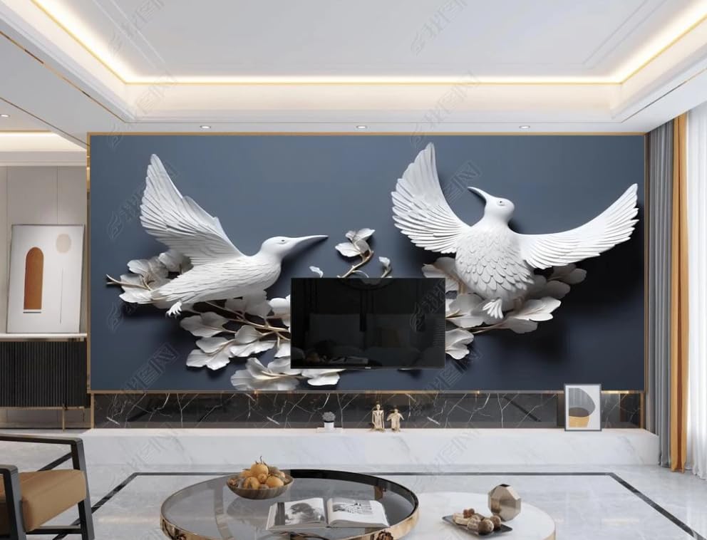 Papier peint intissé haut de gamme relief ginkgo pour restaurant