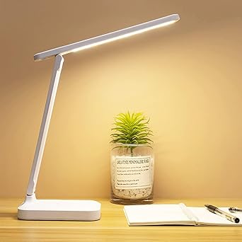 FING Led Desk Lamp Touch Control On/Off Student Study Table Lamp Night Lamp - Eye Protection Lamp | Portable Reading Light with 3 Lighting Step (Rectangle Desk lamp)
