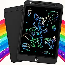 Lousa Mágica Infantil Digital Tablet Escrita Colorida Para Desenho Criança LCD (Azul bebê, 12 polegadas)