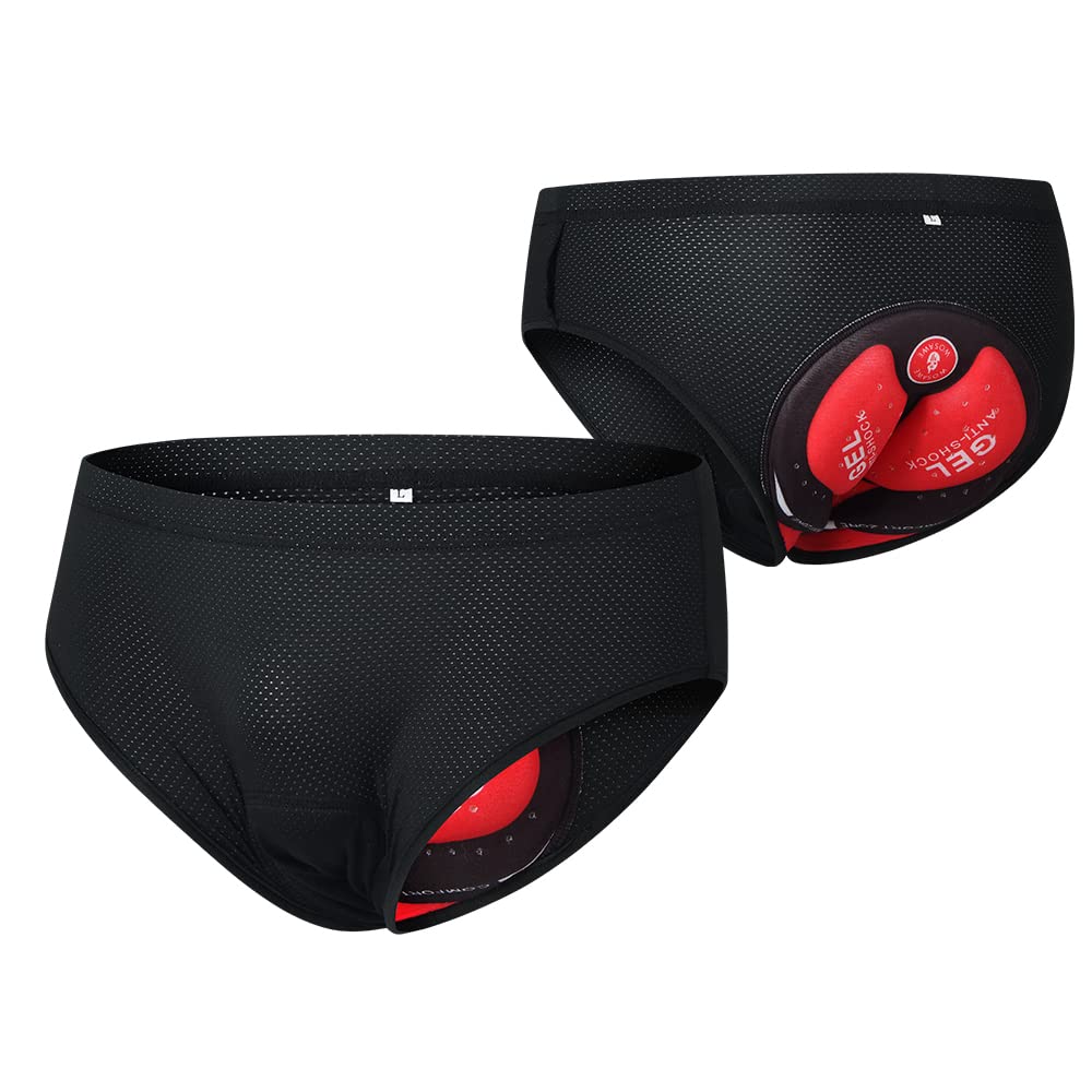 Intimo da Bici da Uomo con Imbottitura Confortevole Traspirante Slip da Bicicletta Imbottiti Pantaloncini da Bici MTB per Il Ciclismo a Breve/Lungo Percorso, M-3XL