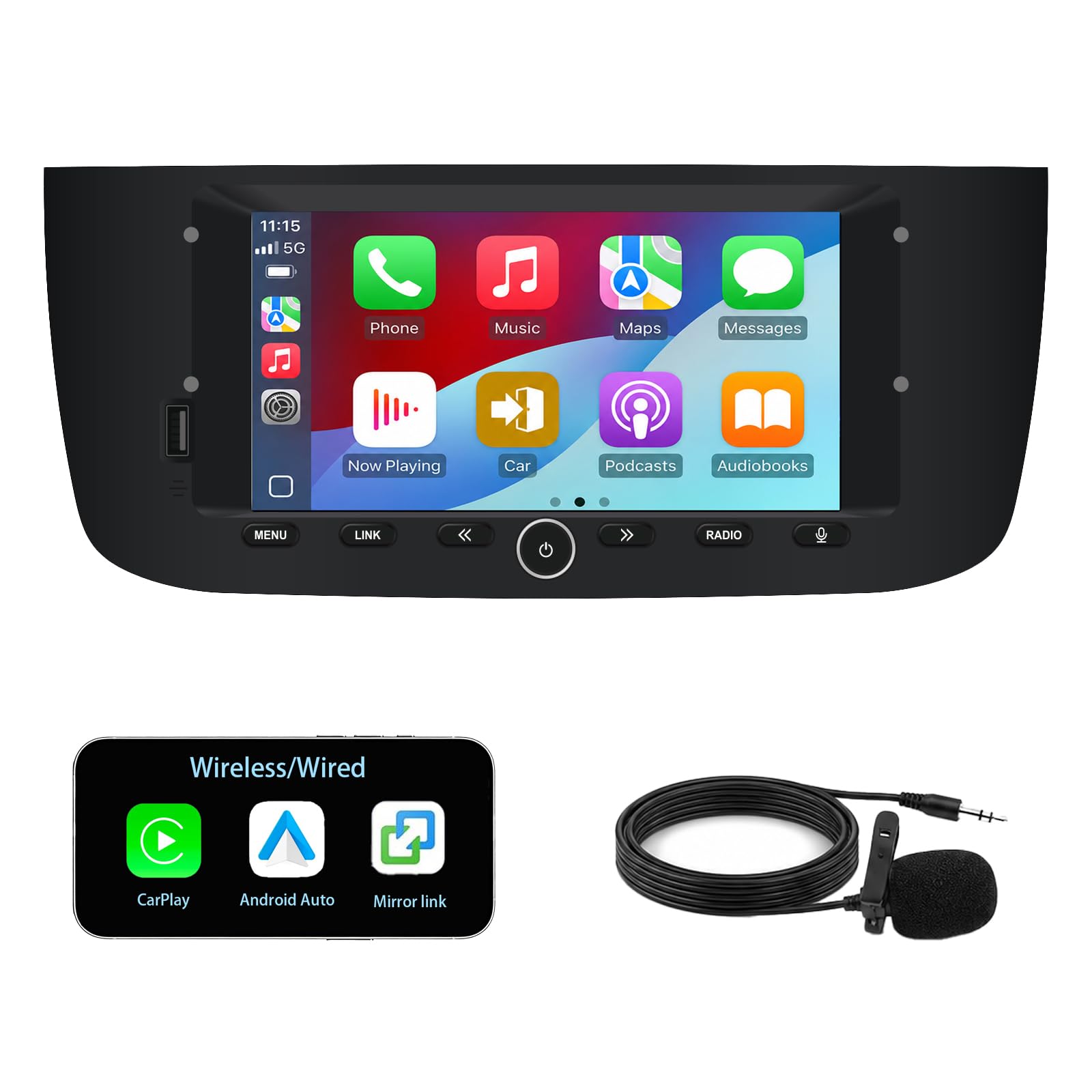 YZKONG Autoradio Linux per Fiat Punto 10-16/Linea 12-15 | Bluetooth/CarPlay/Android Auto Wireless/FM/AM/RDS/USB HiFi 100W