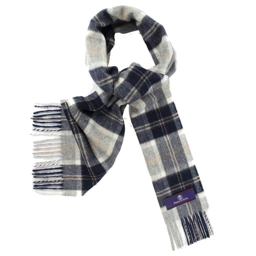 Prince of Scots Heritage Plaid Fringed Merino Wool Scarf
