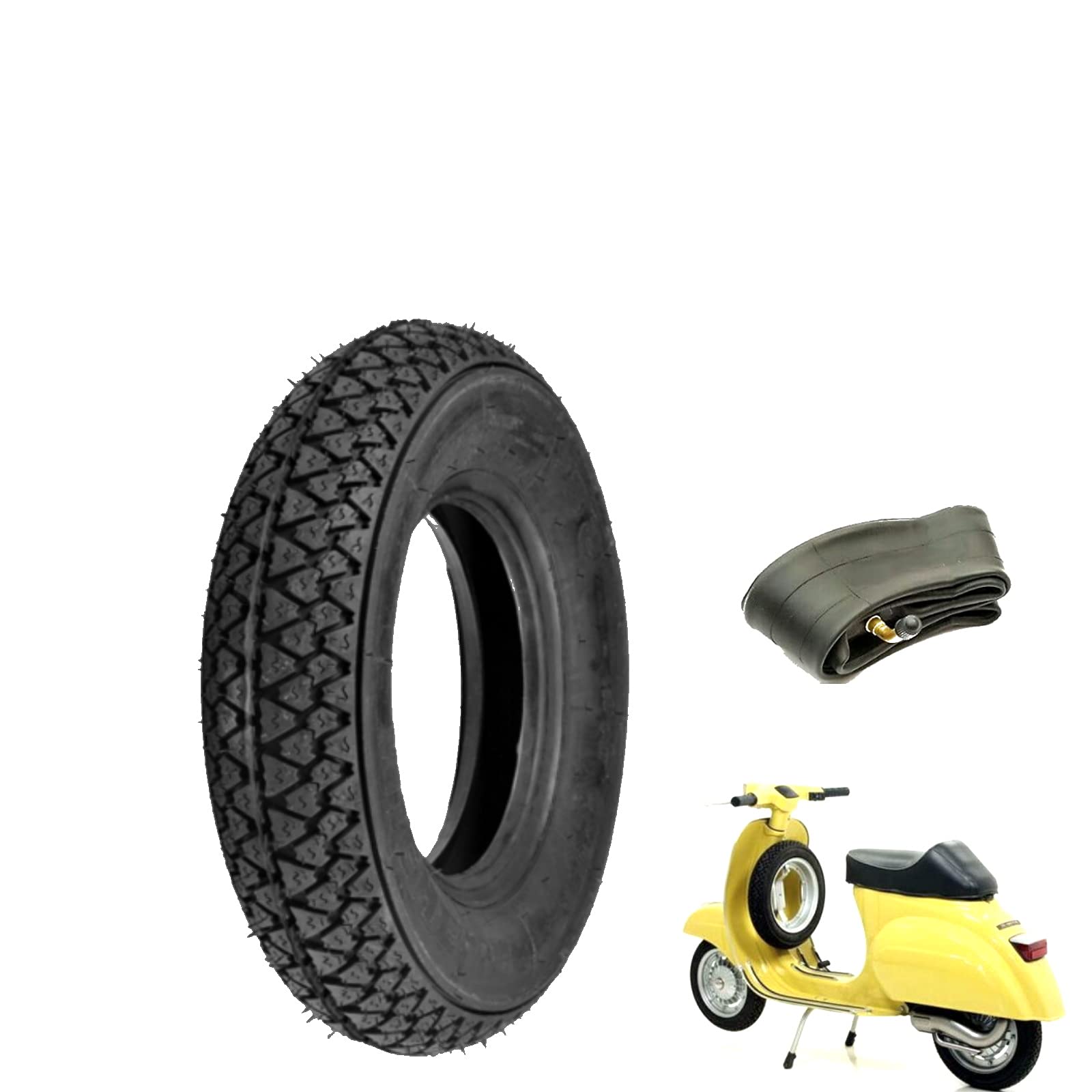Neumático Union 3.00-10 46J + cámara de neumático compatible con Vespa 50 Special PK 50
