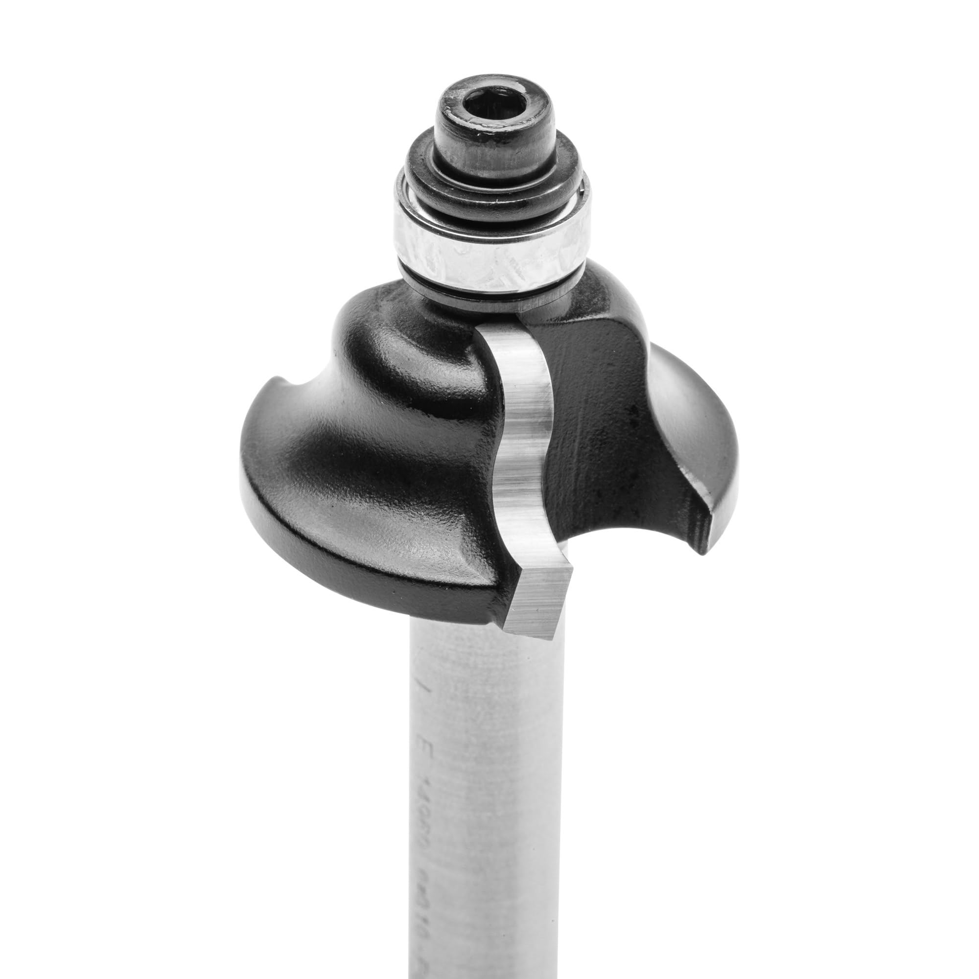 ENT 14960 Römischer Profilfräser HW, Schaft (S) 8 mm, Durchmesser (D) 27 mm, NL 11,9 mm, R 4 mm, SL 32 mm, mit Kugellager