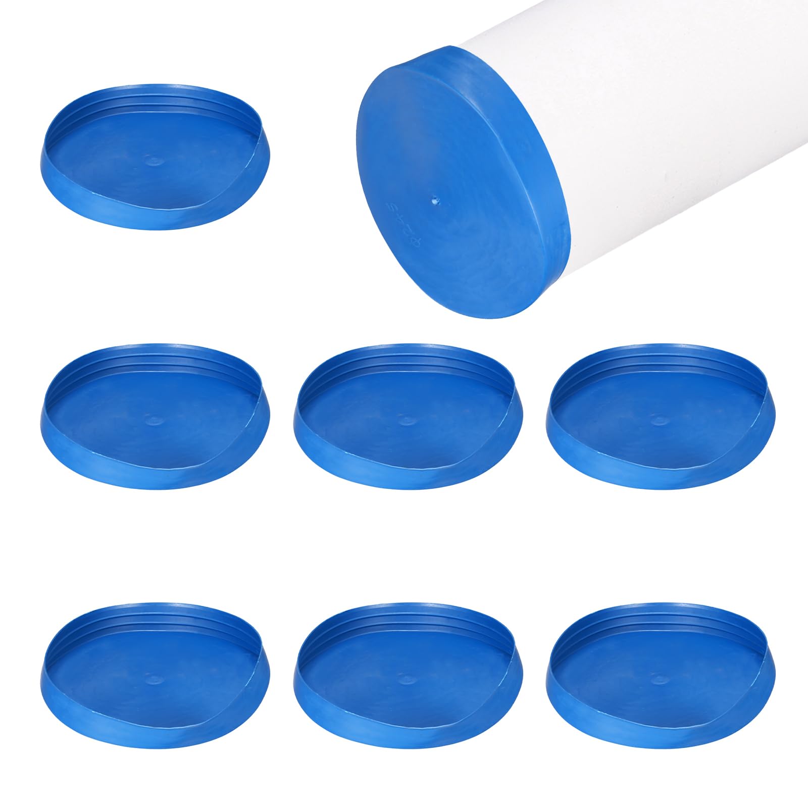 uxcell 10 tapones de plástico para tubo de 9.75 x 1.45 pulgadas, tapa de tubo redondo, funda protectora de rosca para tubo de 9.65 pulgadas OD para tuberías, barandillas de valla, poste de tubería