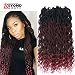 Goddess Box Braids Crochet Braids Hair with Curly ends Synthetic Kanekalon Fiber Braiding Hair 24 Inch 6pack/lot(1B-Bug)