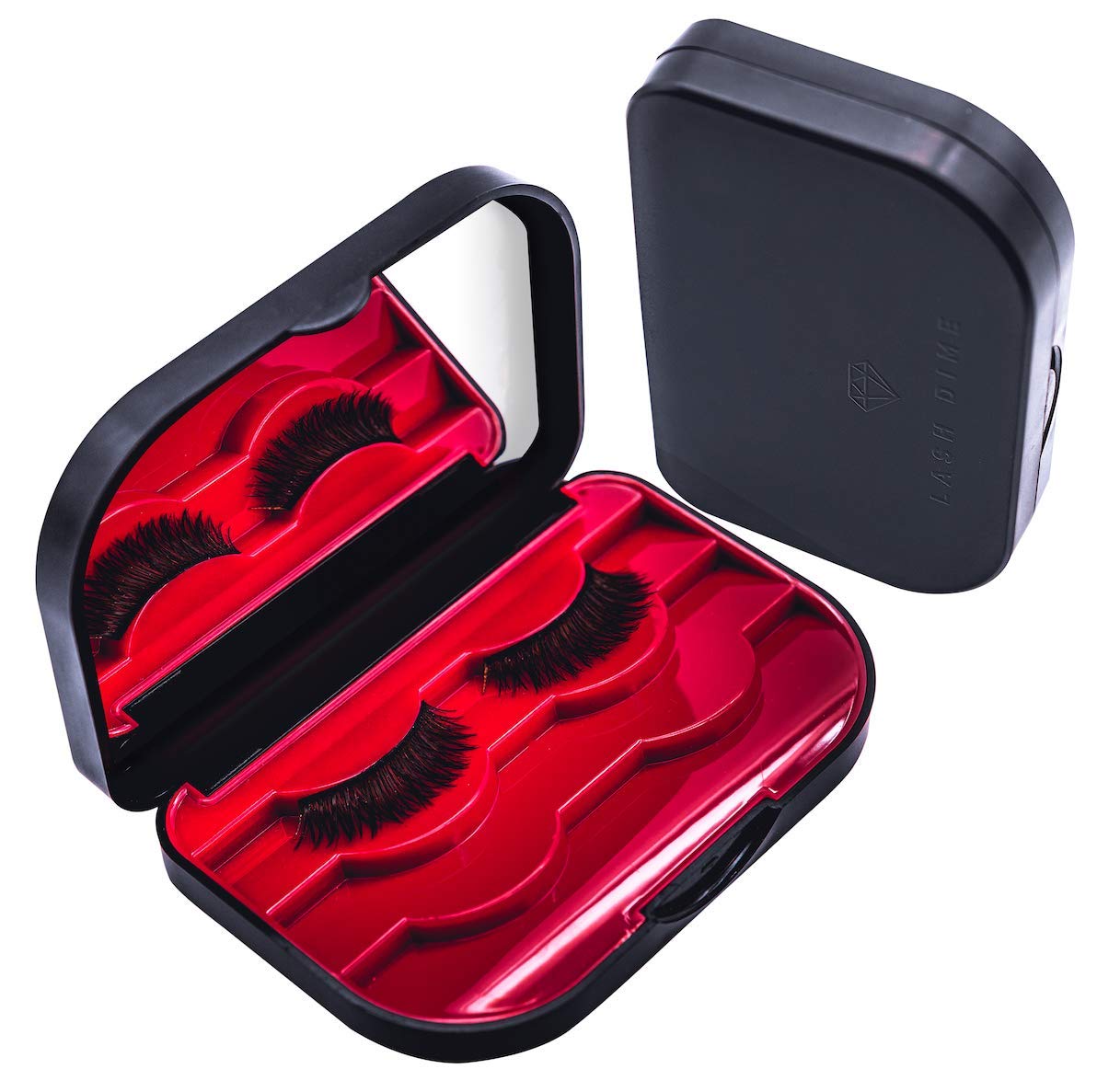 3 Tier Eyelash Case - Holder, Easy to Open Lash Storage Case, Lash Case Perfect for Travel, Eyelash Holder Organizer, False Eyelash Case, Mirror Included