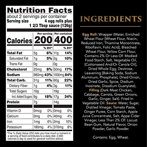 P.f. Chang's Home Menu Chicken Egg Rolls, 8.8 Oz Box #TOP5