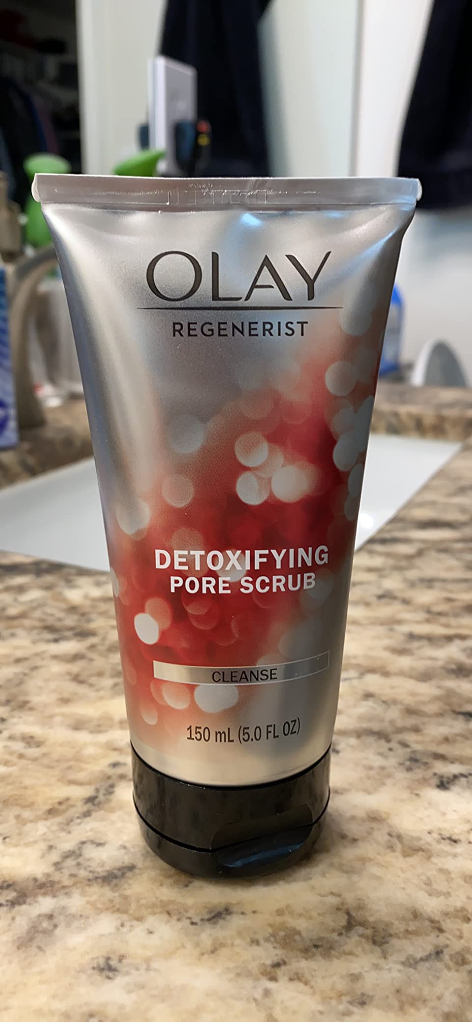 Olay Facial Cleanser by Olay Regenerist, Detoxifying Pore Scrub & Exfoliator, 5 Oz (Pack of 3)