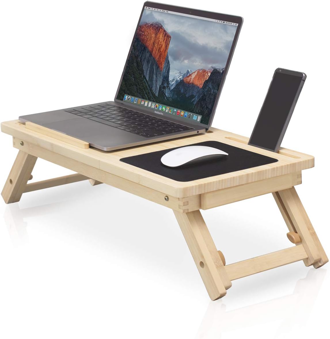 Eco-Friendly Laptop Table for Bed ✮ Convenience & Comfort ✮ Foldable Bed Tray Table, Breakfast Table, Laptop Computer Stand for Bed, Standing Desk Converter, MacBook & PC 11, 13, 15 inch