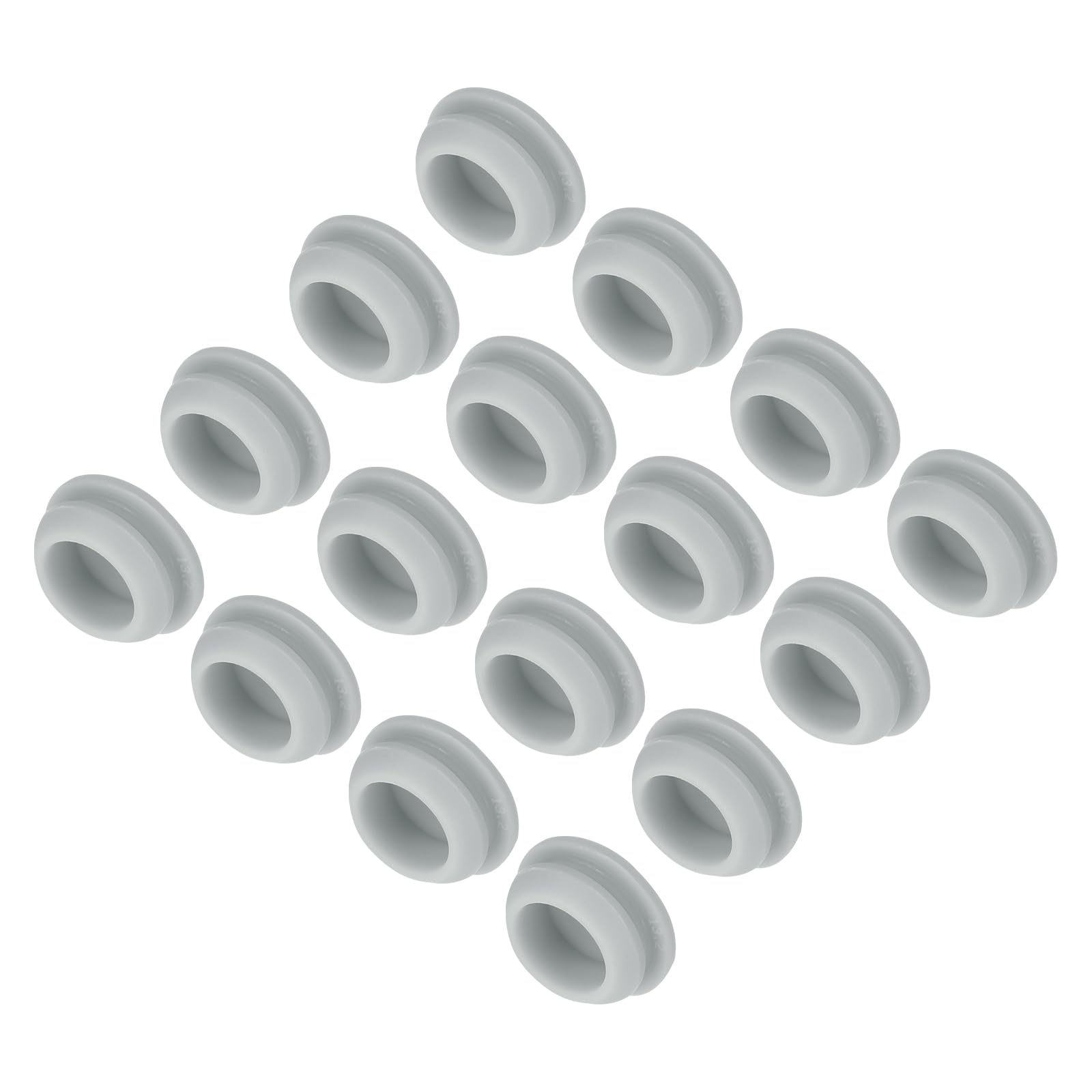 MECCANIXITY 16pcs Silicone Snap in Locking Hole Plugs,13mm/0.5 Inch Mounting Diameter Narrow Groove Width 2mm Panel Seal Cover Round for Kitchen Bulkheads Waterproof Sealing Plugs Grey