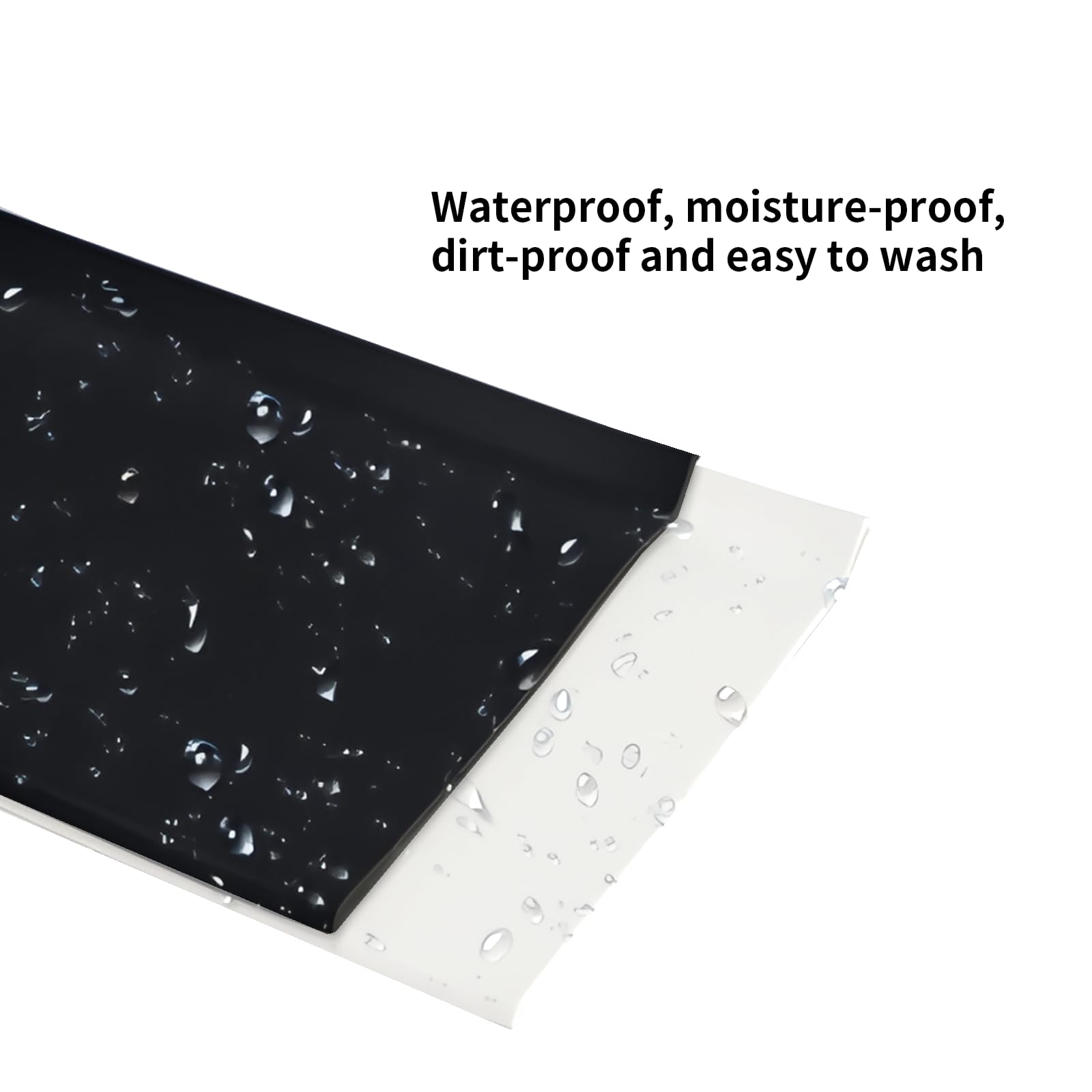 Zócalo Blando Blanco Autoadhesivo, 4/6M Rodapie PVC Adhesivo Zocalo Cocina Rodapies Autoadhesivo Rodapié Plegable Cinta Para Cocina Baño (negro, 6m)