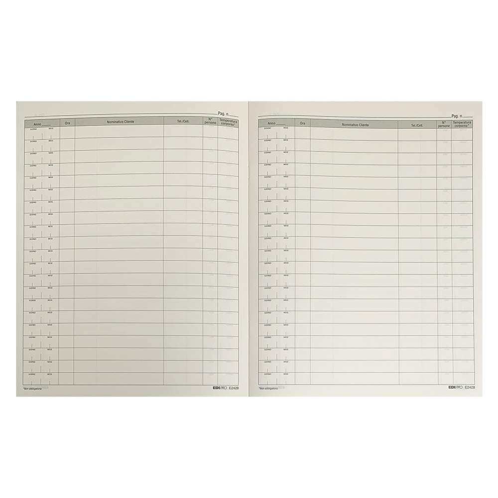 Fascicolo Programmazione Prenotazioni Camere EDIPRO E2838 - Per 40 Camere, Formato 34x24.5 Cm, Per Alberghi - Foto 13