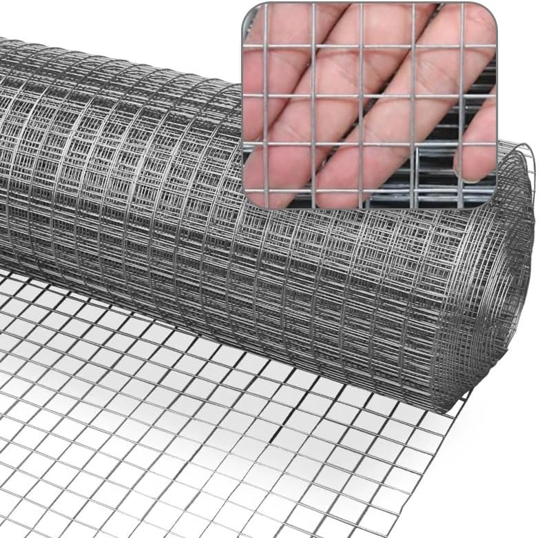 Hardware Cloth, 304 Stainless Chicken Wire Fence, 1/2 in Wire Mesh, Wire Fencing Chicken Coop, Heavy Duty Garden Mesh Roll, Poultry Netting(1.2mx3m(47.2inx9.8ft))