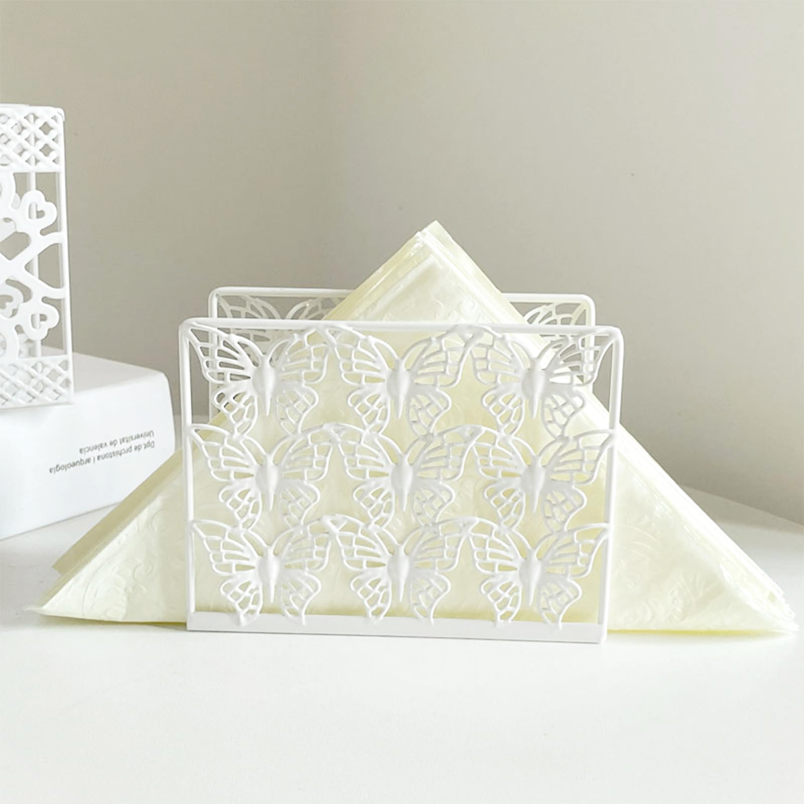 Napkin Holder for Table, Butterfly Metal Frame Dining Table Decor Holder, Ideal Napkin Dispenser for Kitchen Tables and Countertops, All Dining Room Bar Decor, Kitchen Decor and Accessories