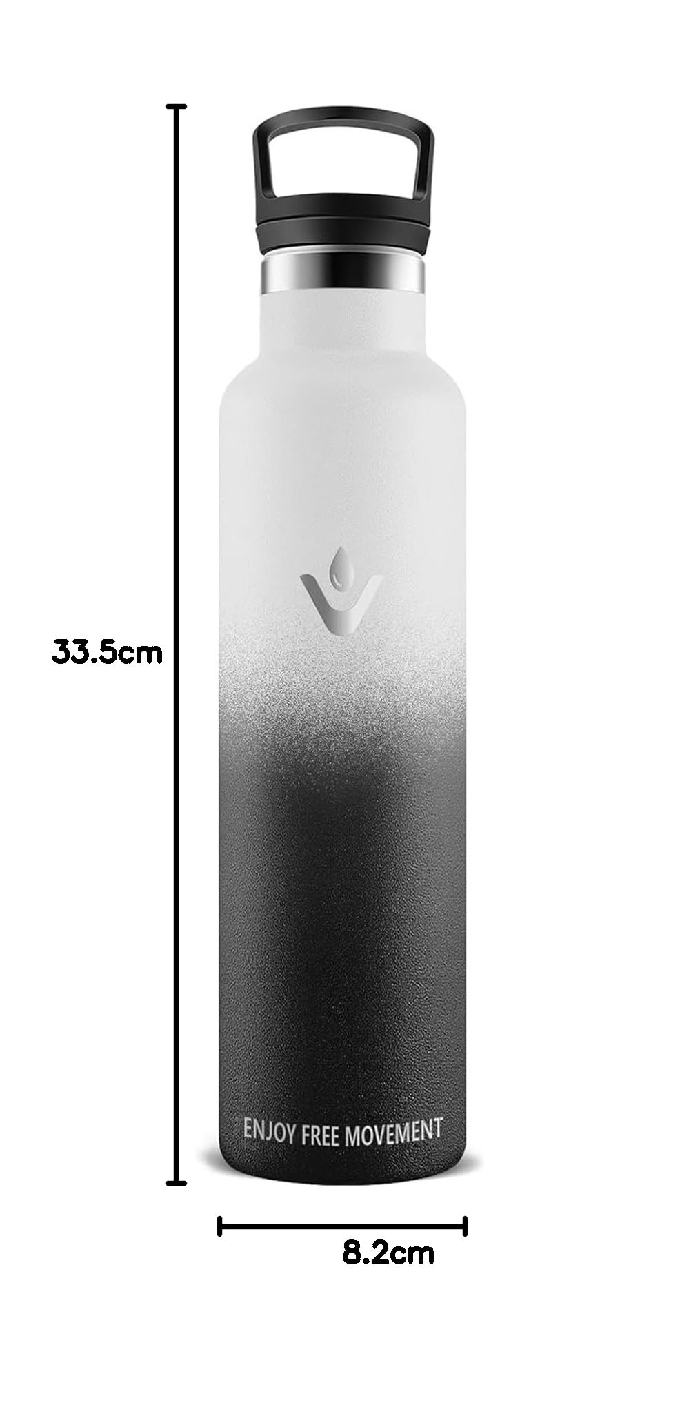 Trinkflasche Edelstahl 1L, BPA-Frei, Thermosflasche, Auslaufsichere Isolierflasche Doppelwandig, Wasserflasche, Thermoskanne, mit Strohhalm, Trinkflasche Kohlensäure Geeignet für Camping