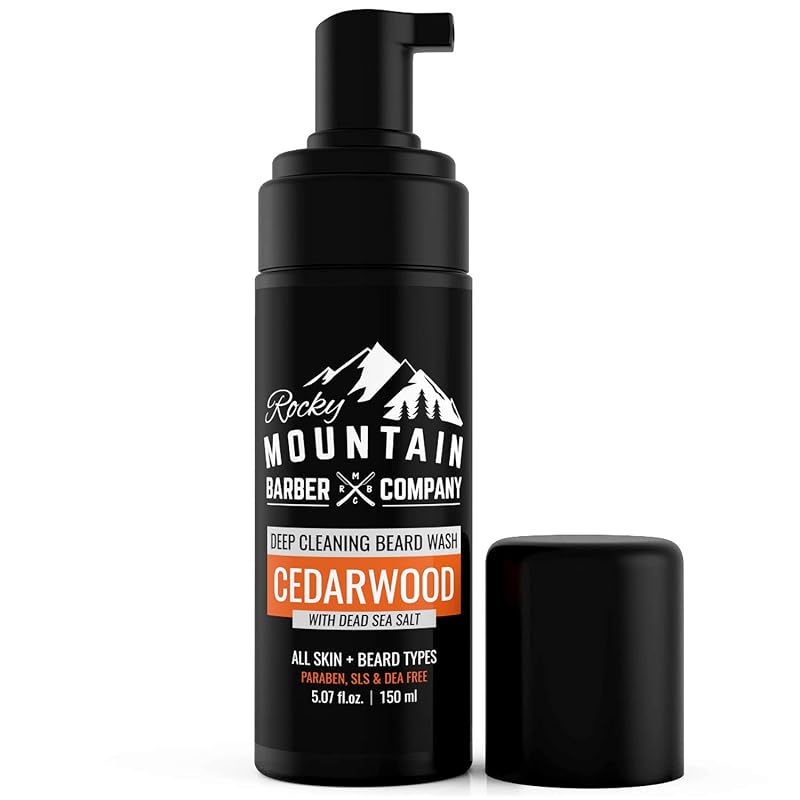 Rocky Mountain Barber Company Lavagem Espumante para Barba com Cedro, 142 g