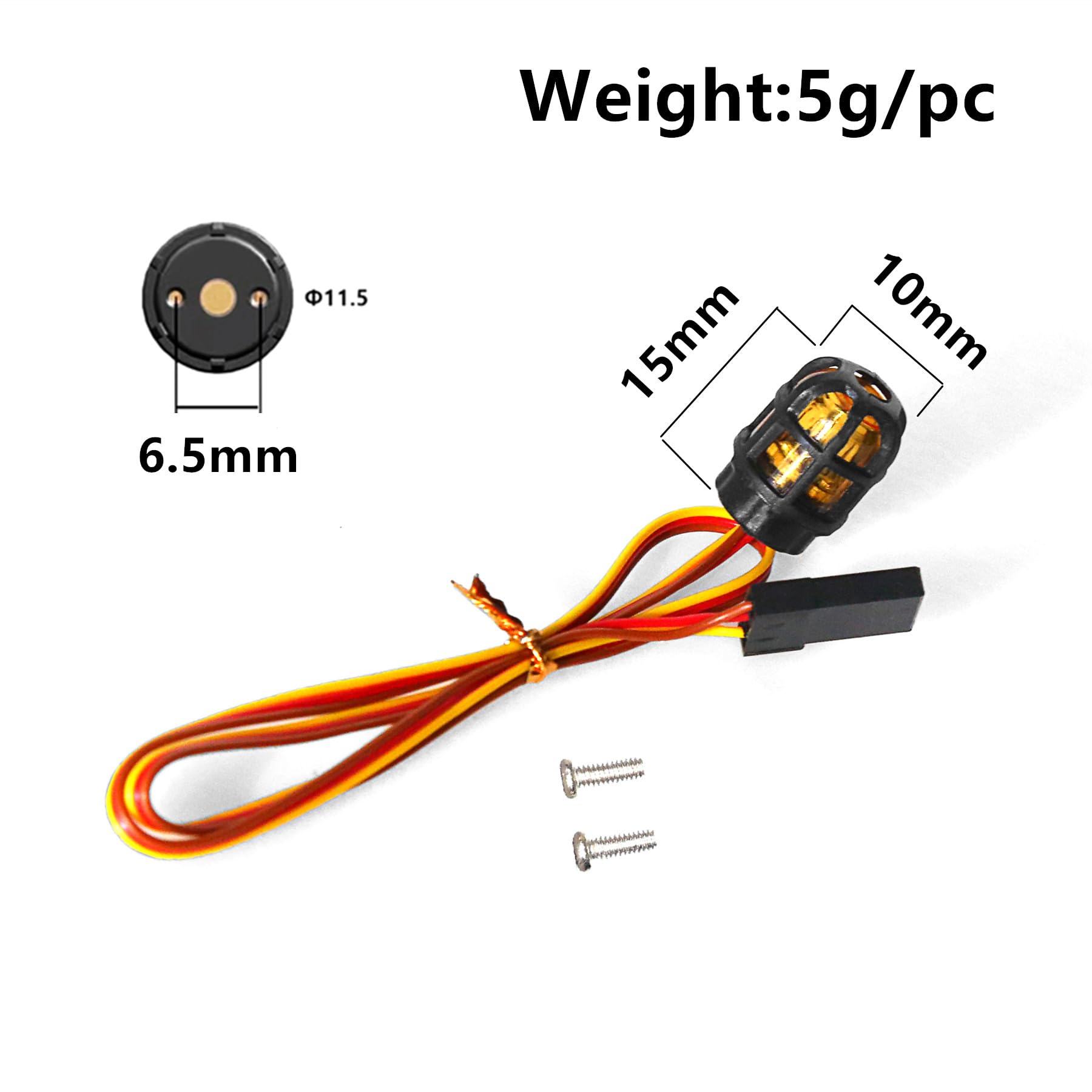 Dantenron 1/10 RC Car Simulation Police Lights Multi-Function 360 Degree Rotating Explosion-Proof Flash LED Lamp For 1/8 1/14 Crawler Off Road Buggy Tractor Truck Cars HSP Axial Arrma Traxxas Airplane