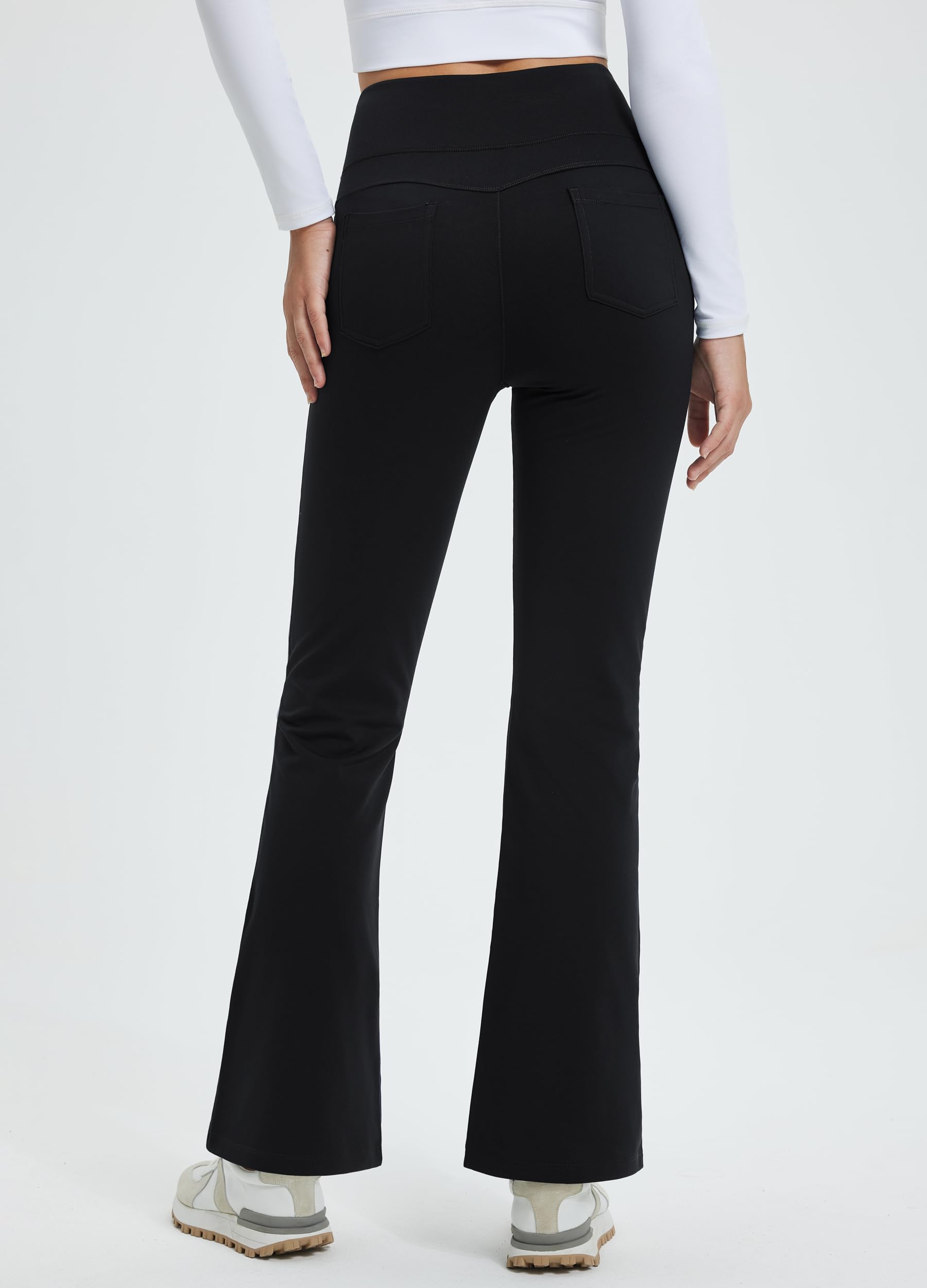Thermo Flare Leggings Hiver Repoussant l'eau Taille Haute Douillettes Polaire Pantalon de Yoga Thermique Pantalon