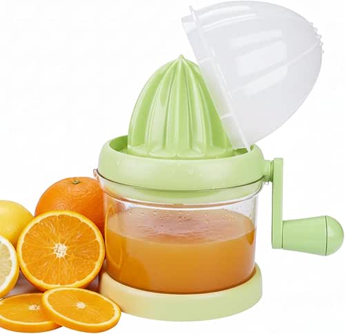 Manual Hand Crank Juicer - Portable Citrus Juicer for Oranges,