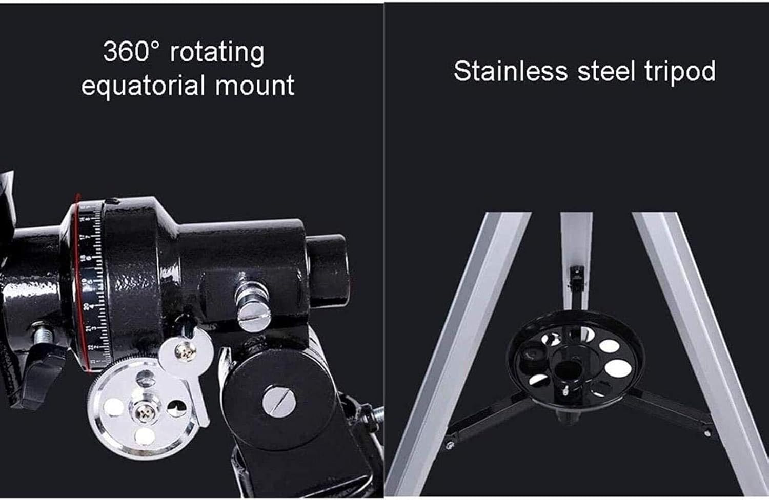 High Power 700mm Refractor Telescope for Adults & Kids, Portable Astronomy Telescope with Stainless Steel Tripod, 360° Rotating Mount, Ideal for Stargazing, Bird Watching, and Nature Study