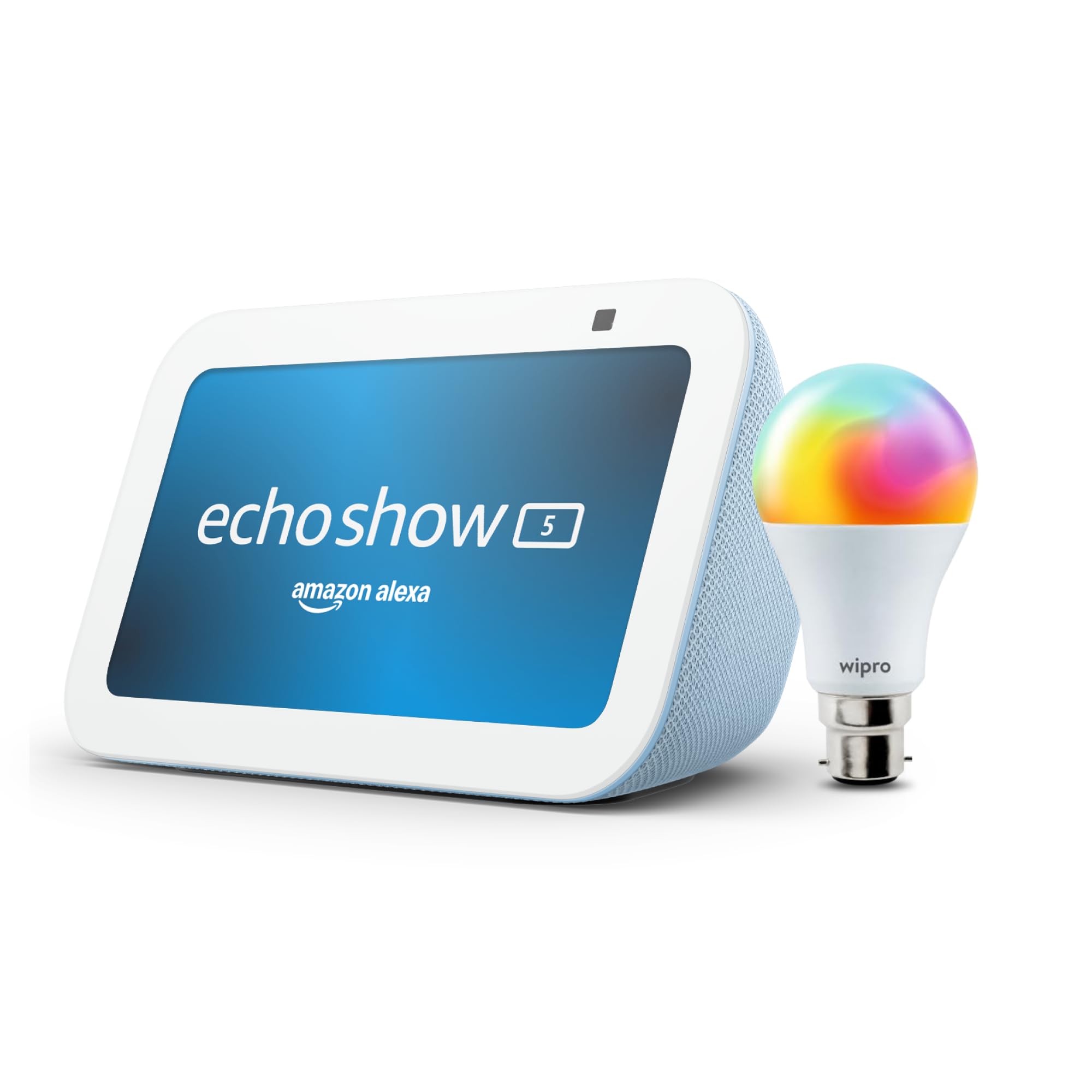 Amazon Echo Show 5 (Cloud Blue) | Smart display with Alexa, 2x