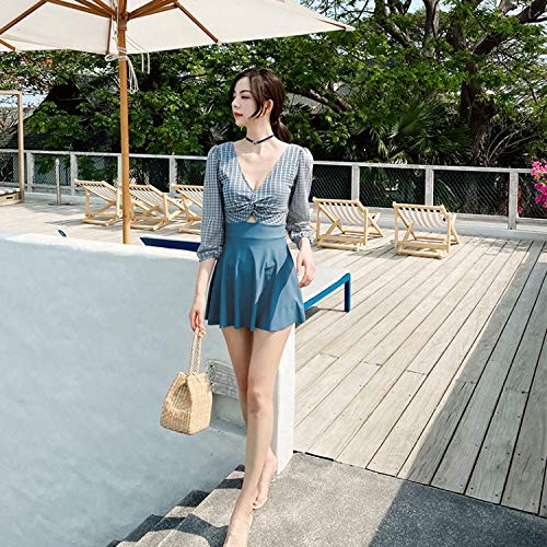 Maillot de bain une pièce raffiné avec jupe drapée haute élasticité - 2