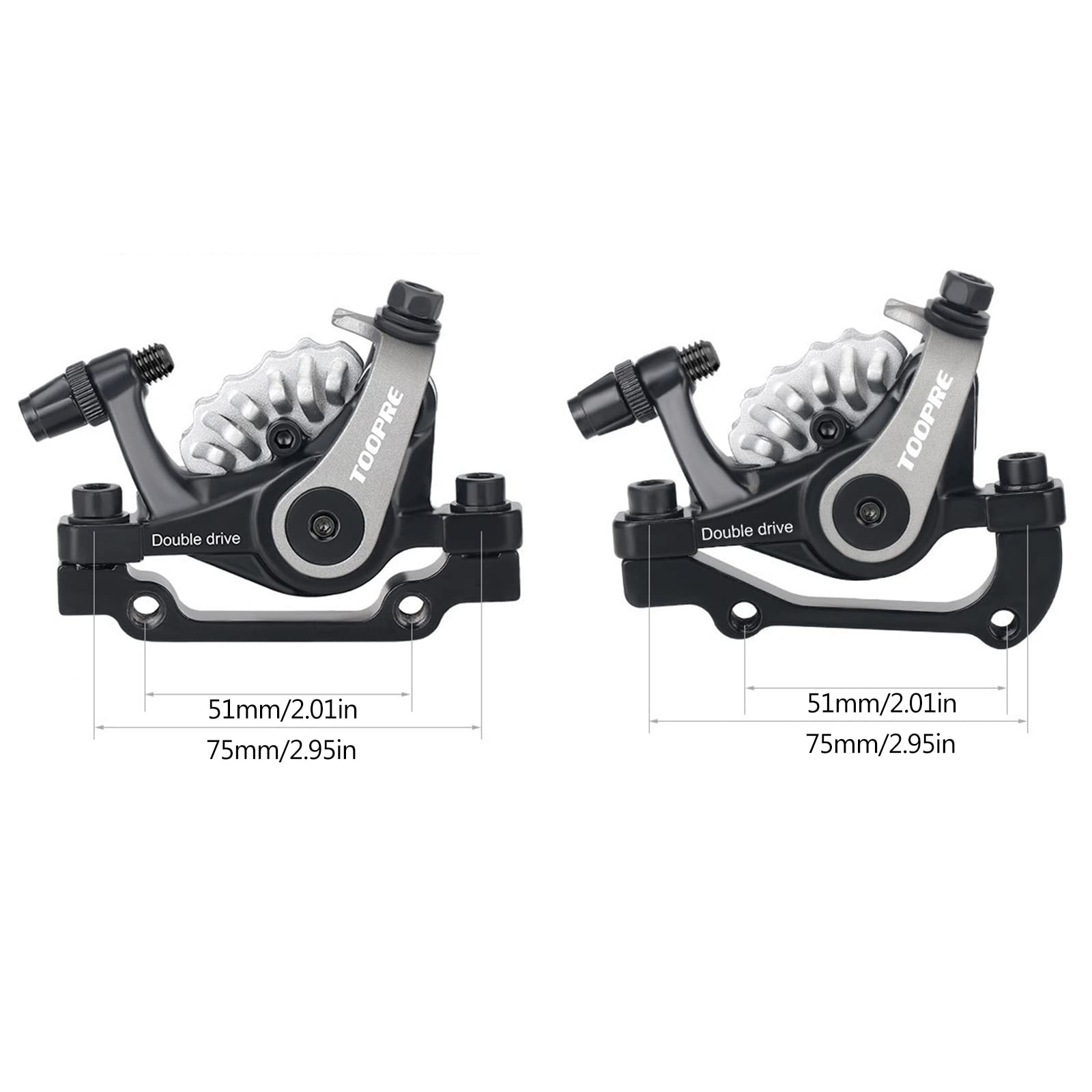 Étrier de frein bilatéral pour vélo électrique en alliage d'aluminium à double entraînement pour VTT et vélo de route
