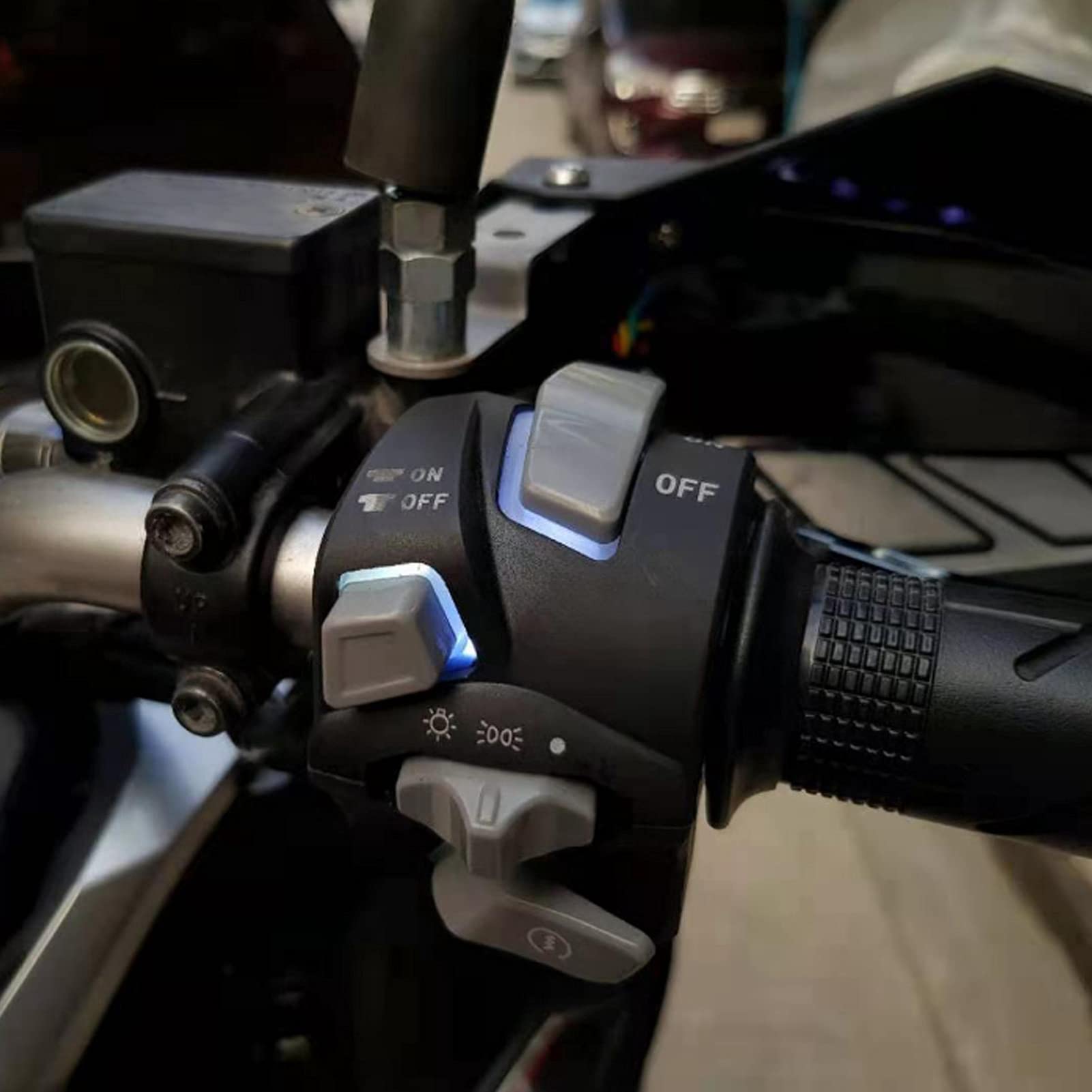 22mm Motorrad Lenker Schalter Wasserdicht Universal für Blinker Licht & Hupe