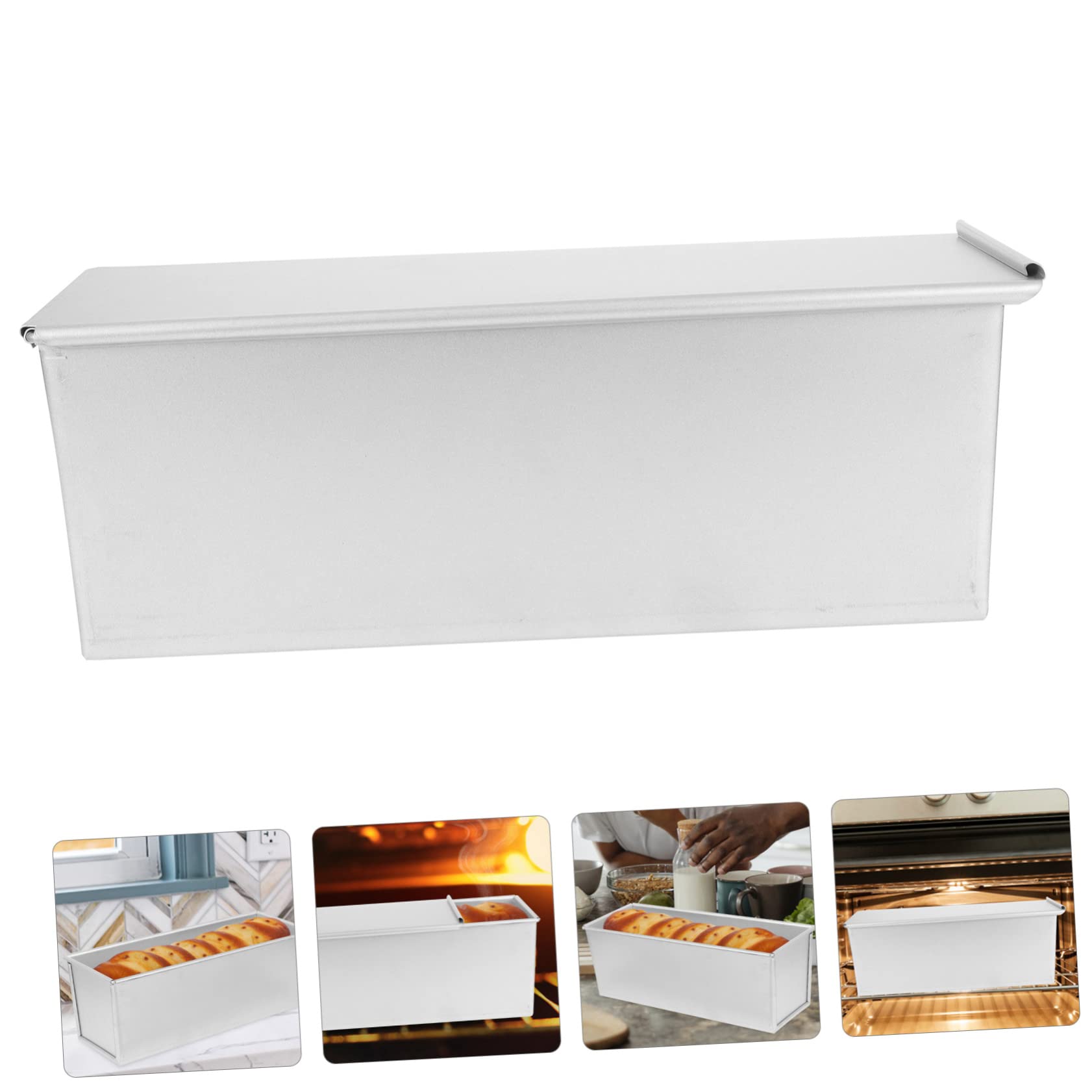 Abaodam Kastenform mit Deckel Metall Kastenbrot Backform Antihaft Toastbox für Haushalt Backen Backzeit Verkürzend Sichere Kanten