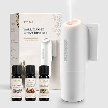 TTSTAR Wall Plug-in Waterless Diffuser with App Control & 3 Essential Oils