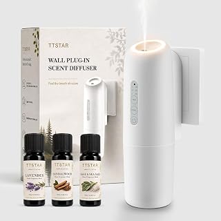 TTSTAR Wall Plug-in Waterless Diffuser with App Control & 3 Essential Oils