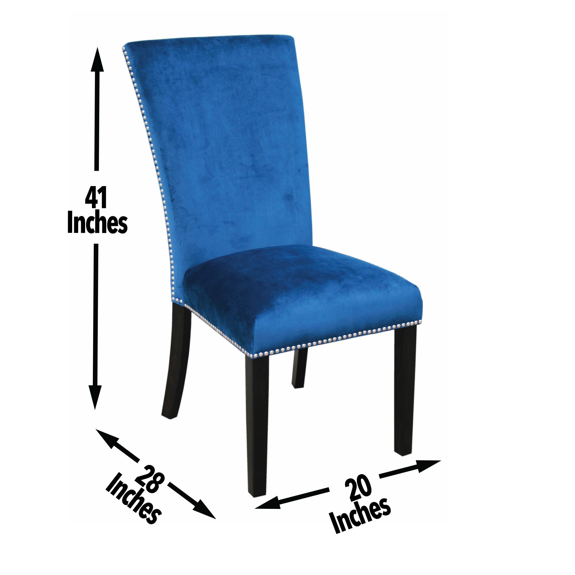 Steve Silver Camila Blue Velvet Dining Side Chair 1 
