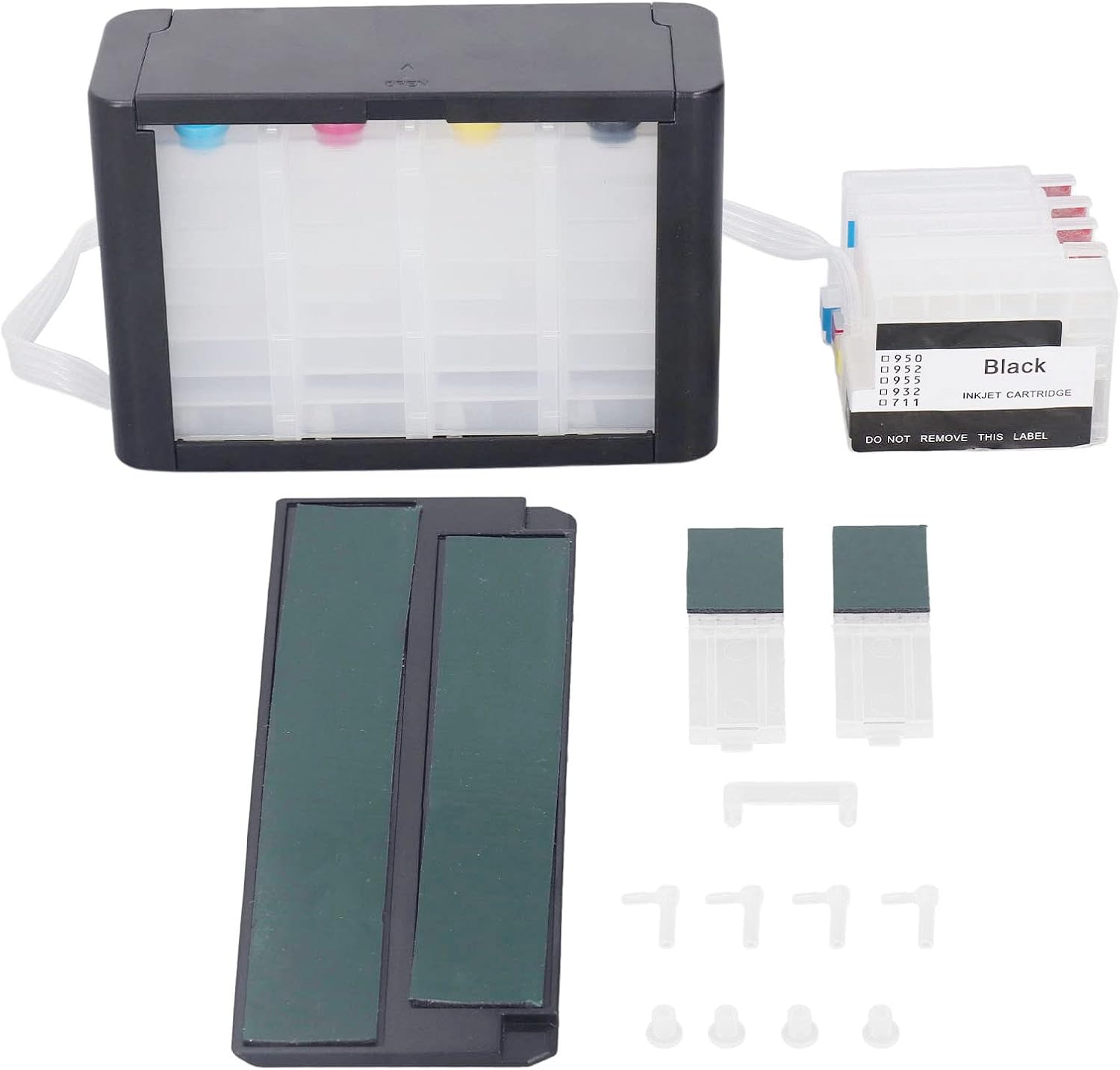 4 Color Continuous Ink Supply Cartridge with Permanent Chip No Leakage