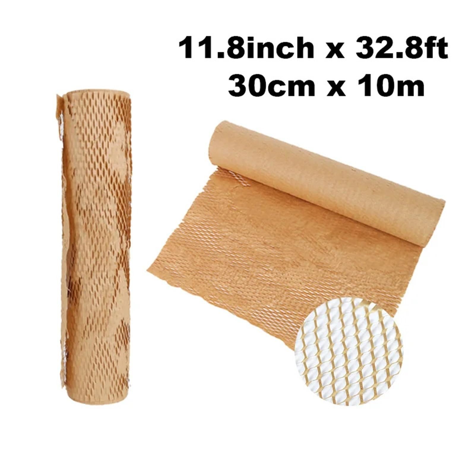 Rolka papieru opakowaniowego o strukturze plastra miodu, brązowa, 30-50 cm x 3-20 m(Brown 30cm X 10m)