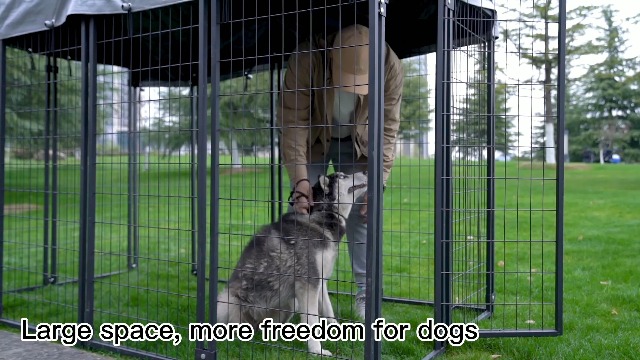 BestPet 8 x 4 x 6 Ft Dog Kennel Outdoor Dog Pen Playpen House Heavy Duty Dog Crate Metal Galvanized Welded Pet Animal… - Image 8