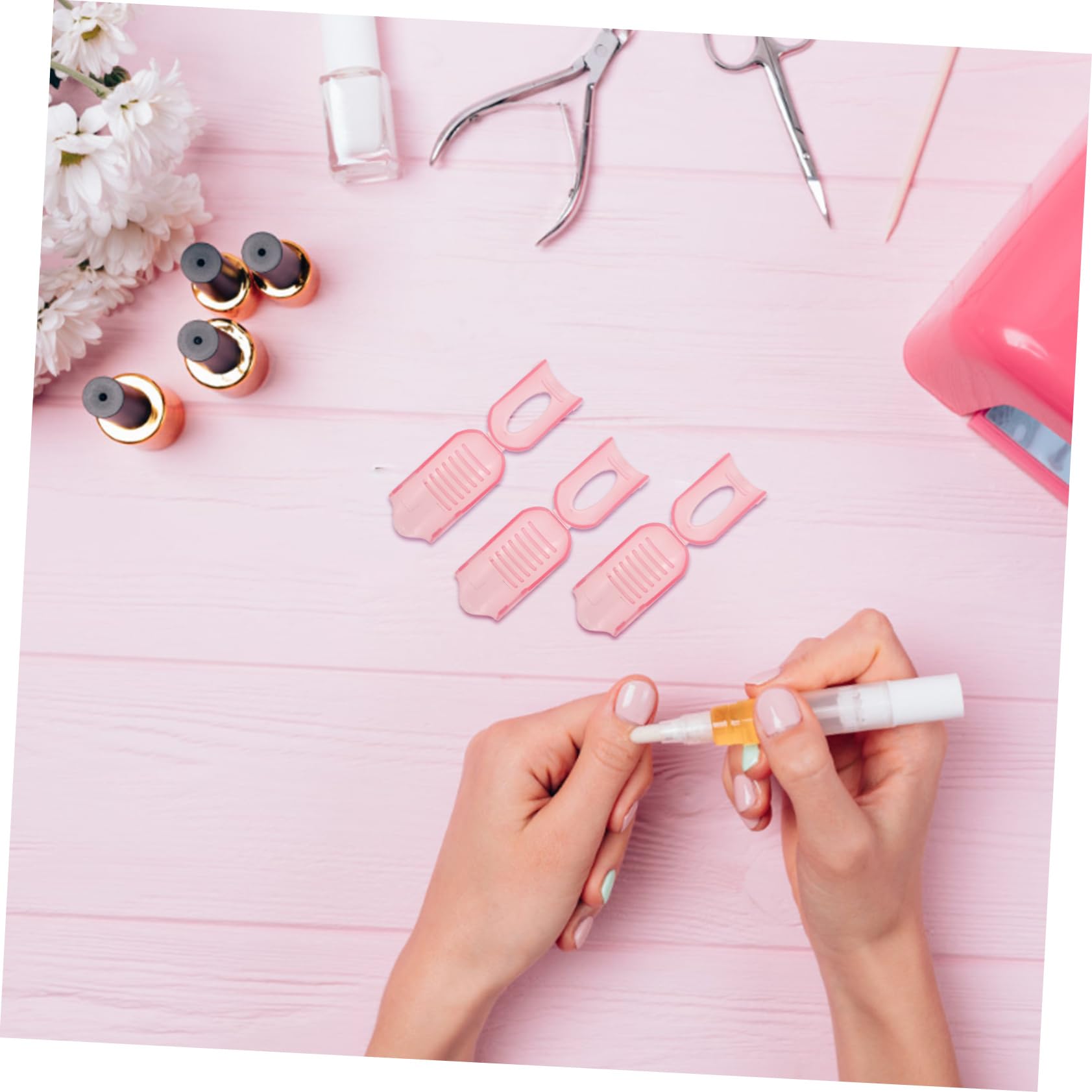 Beatifufu 10pcs Gel Polish Remover Wrap Tool Acrylic Nail Remover Clips Plastic Clip for Nails Easy to Use Finger