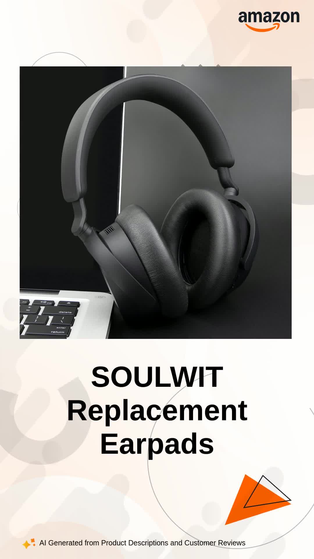 SOULWIT Replacement Earpads for Sennheiser Accentum/Accentum Plus