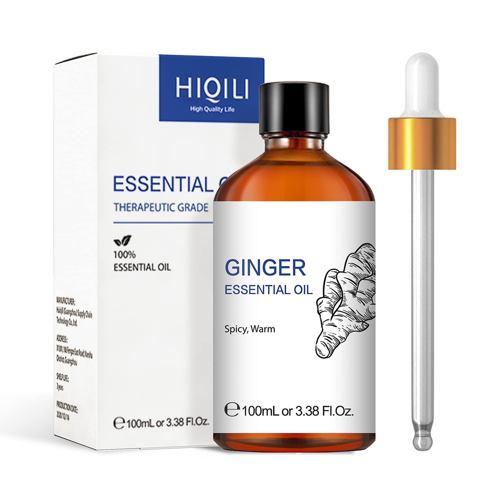 Ginger Essential Oils, Ginger Oil for Lymphatic Drainage, Ginger